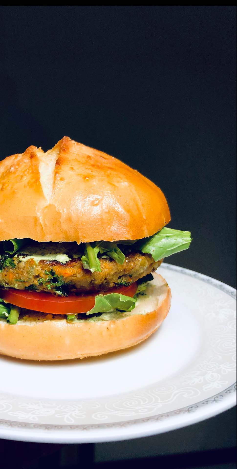 Linsen Kartoffel Bratling – Veganosaurus